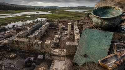 Lost for 2,500 years, the ancient Poseidon sanctuary emerges from the Greek marshlands with mysterious inscribed artefacts | World News