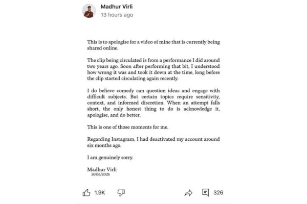 Madhur Virli: Comedian Madhur Virli apologizes after old clip with ‘Cuddle nahi karoge kya iske baad?’ remarks sparks debate