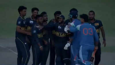 Vaibhav Sooryavanshi clashes with Sri Lanka players after India A defeat in super over - Watch | Cricket News
