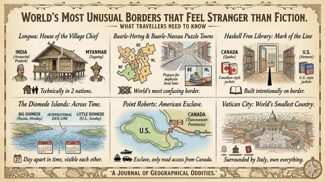 World's most unusual borders that feel stranger than fiction; what travellers need to know