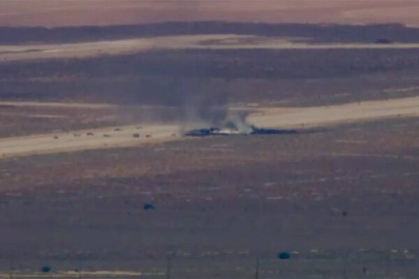 US Air Force B-52 Stratofortress crashes shortly after take-off at California base