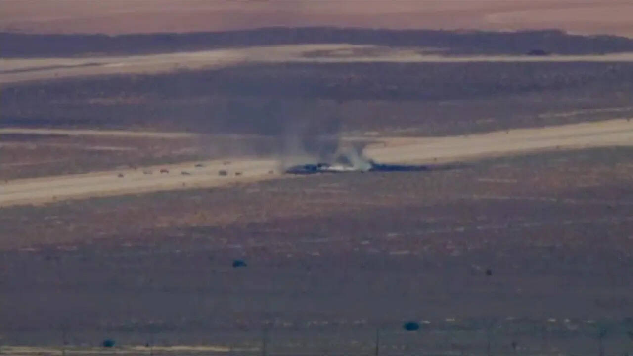 US Air Force B-52 Stratofortress crashes shortly after take-off at California base