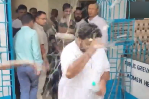 'Chor, chor, chor': Egg attack on another TMC leader Soumitra Banerjee in police custody; video | India News