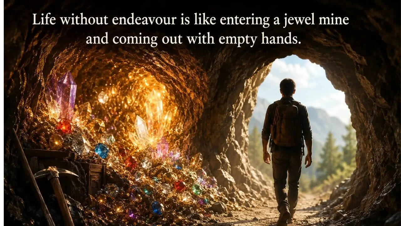 “Life without endeavour is like entering a jewel mine and coming out...”