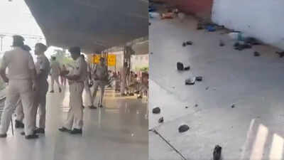 Stone-pelting, vandalism at Patna's Patliputra station disrupt exam-bound students; heavy police deployed | Patna News