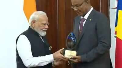 PM Modi Receives 'Guardian of the Blue Horizon' Award in Seychelles | India News
