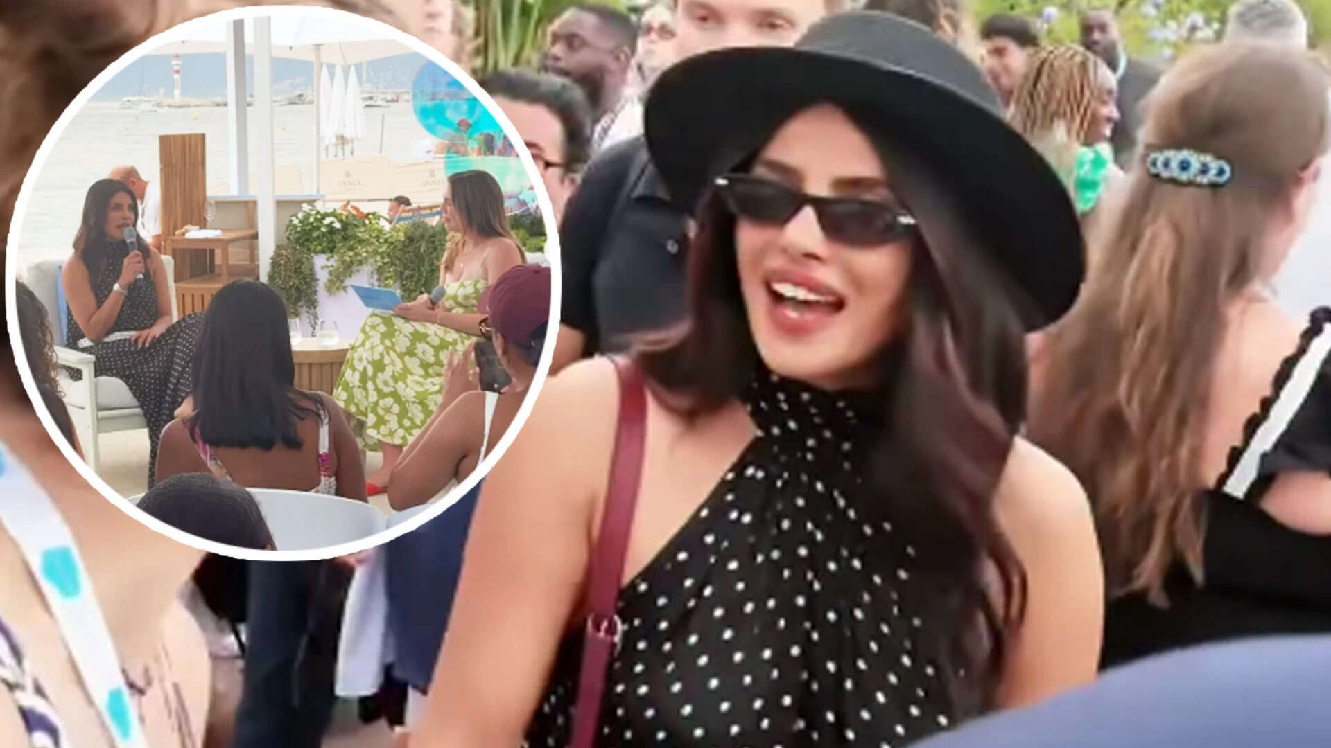 Priyanka Chopra shares her thoughts on 'building legacy'; makes a style statement in polka-dots at Cannes event - WATCH﻿ |