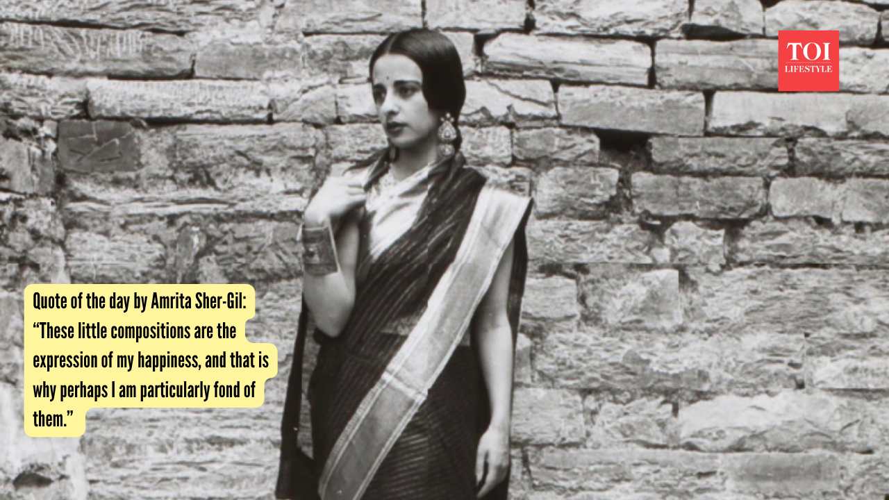Amrita Sher Gil Quote: Quote of the day by Amrita Sher-Gil: “These little compositions are the expression of my happiness, and that is why perhaps I am particularly fond of them”