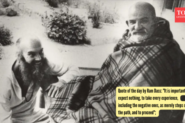 Ram Dass Quote: Quote of the day by Ram Dass: "It is important to expect nothing, to take every experience, including the negative ones, as merely steps on the path, and to proceed"; What a former Harvard psychologist and Neem Karoli Baba's follower had to say on keeping expectations