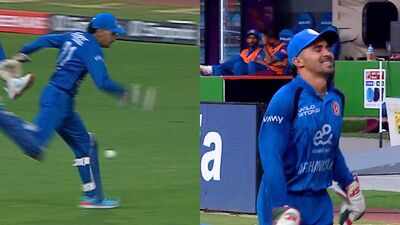 Bizarre scene in Chennai! Rahmanullah Gurbaz kicks ball to boundary, gifts Rohit Sharma four runs - Watch | Cricket News