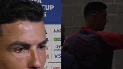 Cristiano Ronaldo snaps, shouts 'Mbappe' and walks off in fresh clip after repeated Lionel Messi questioning