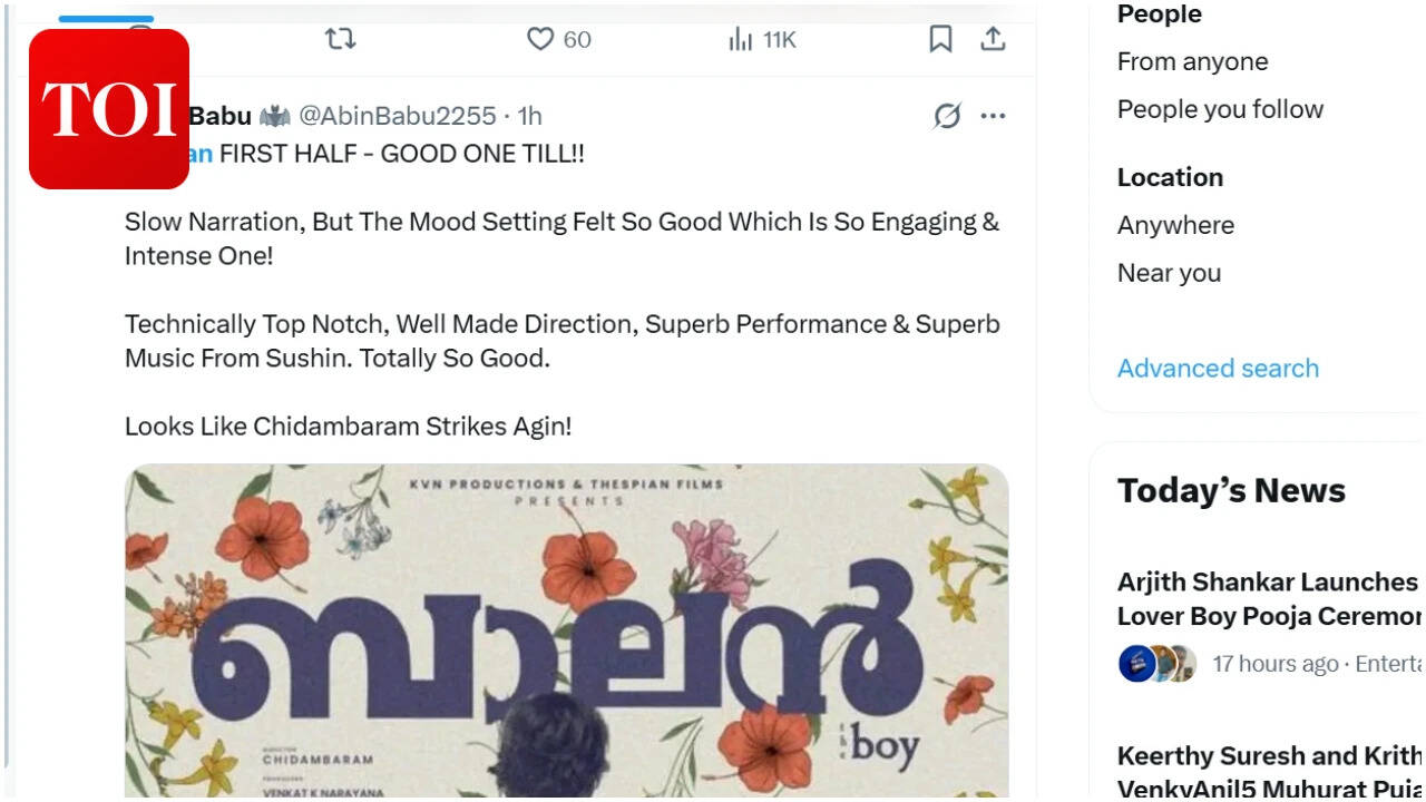 'Balan – The Boy' Twitter review: Director Chidambaram wins praise for 'intense and gripping' psychological thriller | Malayalam Movie News