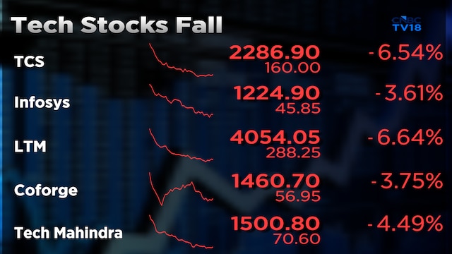 IT stocks led by TCS, Infosys fall up to 8% as profit booking sets in after relief rally