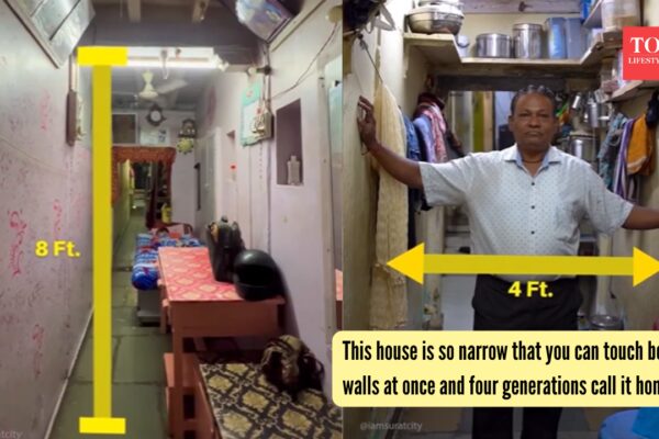 This house is so narrow that you can touch both walls at once and four generations call it home |