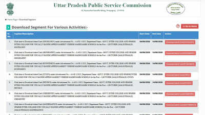 UPPSC releases GIC Lecturer admit card at uppsc.up.nic.in, download hall ticket for June 2026 examinations