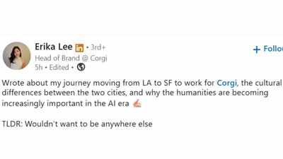 She moved from Los Angeles to San Francisco for an AI job. The biggest difference wasn't the technology