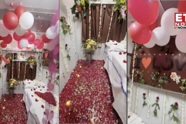 Viral 'Honeymoon Suite' on Train: Railway Ministry says ticket checker TC over unauthorized First AC coupe decoration - Markets