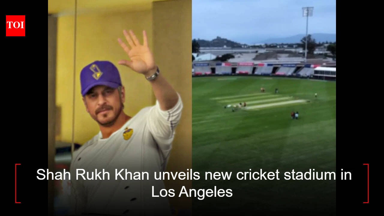 WATCH video: 'King' star Shah Rukh Khan unveils new cricket stadium in Los Angeles | Hindi Movie News