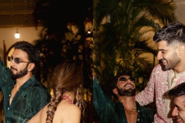 Ranveer Singh dances at a family wedding, carries the groom in VIRAL PICS, looks dapper in a green kurta - WATCH VIDEO | Hindi Movie News