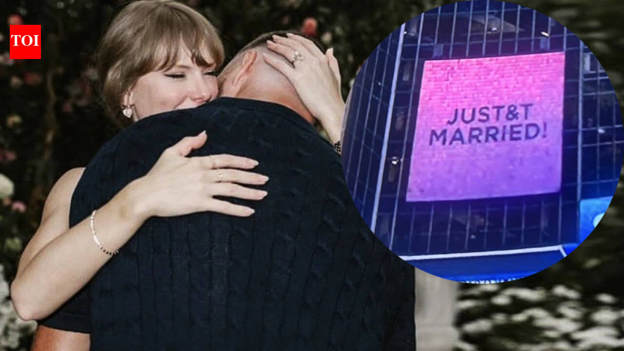 Taylor Swift and Travis Kelce officially MARRIED! 'JusT&T Married' message flashes on screens post wedding ceremony - PICS |