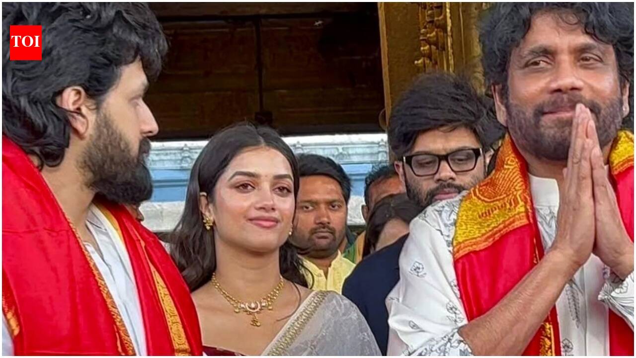 Akhil Akkineni visits Tirumala ahead of 'Lenin' release; Nagarjuna joins family for temple visit | Telugu Movie News
