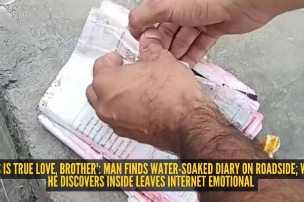 'This is true love, brother': Man finds water-soaked diary on roadside; what he discovers inside leaves internet emotional
