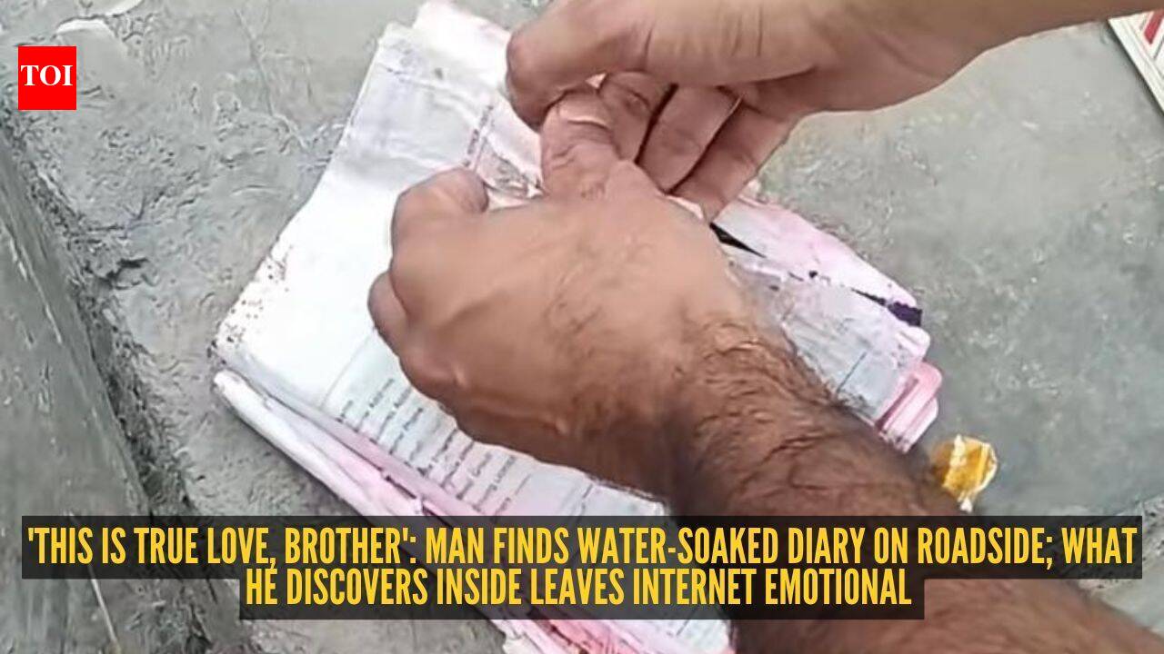 'This is true love, brother': Man finds water-soaked diary on roadside; what he discovers inside leaves internet emotional