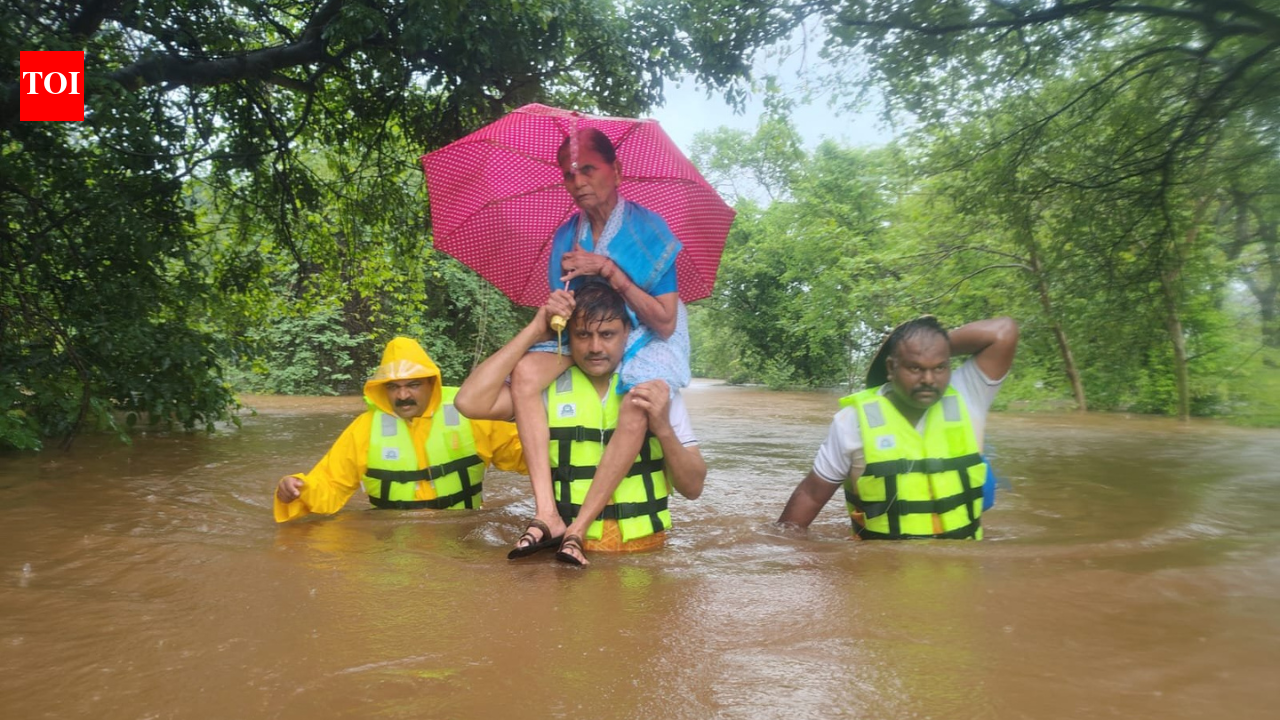 'She couldn't walk, so he carried her': Maharashtra cop's flood rescue of a 72-year-old woman is winning hearts |