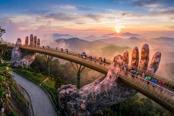 This Vietnamese Golden Bridge appears to be held up by giant stone hands: The architectural marvel attracting millions |