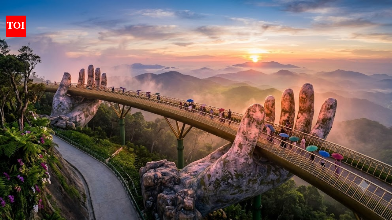 This Vietnamese Golden Bridge appears to be held up by giant stone hands: The architectural marvel attracting millions |