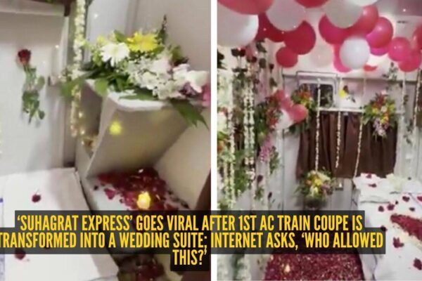 ‘Suhagrat Express’ goes viral after 1st AC train coupe is transformed into a wedding suite; internet asks, ‘Who allowed this?’