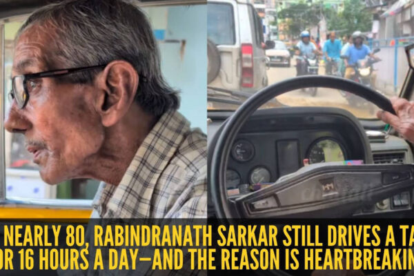 Meet Rabindranath Sarkar, the 80-year-old Kolkata taxi driver working 16 hours a day for his ailing wife |