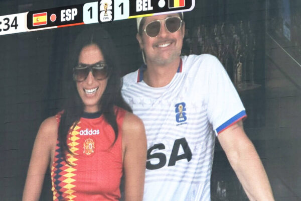 Brad Pitt and Ines de Ramon enjoy World Cup quarterfinal date with Penelope Cruz and Javier Bardem; Hollywood couples cheer Spain to victory - PICS |