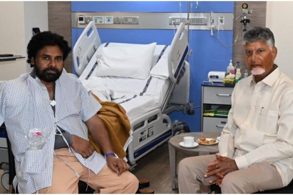 CM Chandrababu Naidu visits Pawan Kalyan in hospital after surgery; Says actor-politician is recovering well | Telugu Movie News