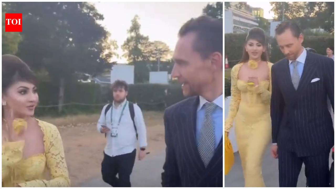 Urvashi Rautela meets Tom Hiddleston at Wimbledon 2026 final; internet can't keep calm, memes take over: 'Loki forgot to remove her from timeline' | Hindi Movie News