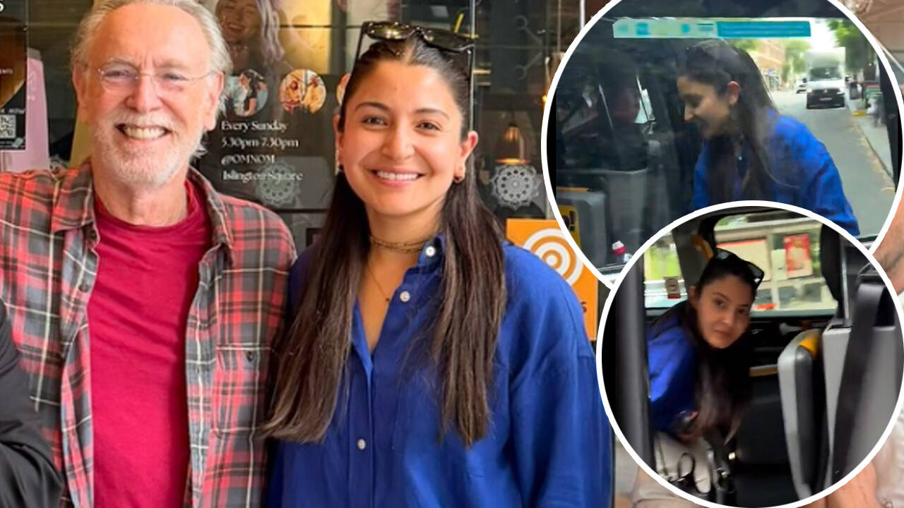 Anushka Sharma catches up with spiritual guru for brunch in London; zooms off in a taxi - WATCH |