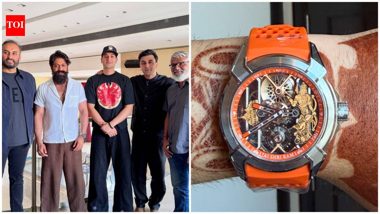 Rishab Rikhiram Sharma's Rs 35.88 lakh Jacob & Co. Ram Janmabhoomi watch steals the spotlight as he poses with the Ramayana team | Hindi Movie News