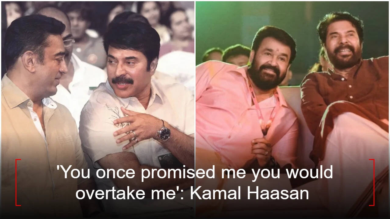 'You once promised me you would overtake me': Kamal Haasan on Mammootty's Best Actor National Award win; Mohanlal reacts | Malayalam Movie News