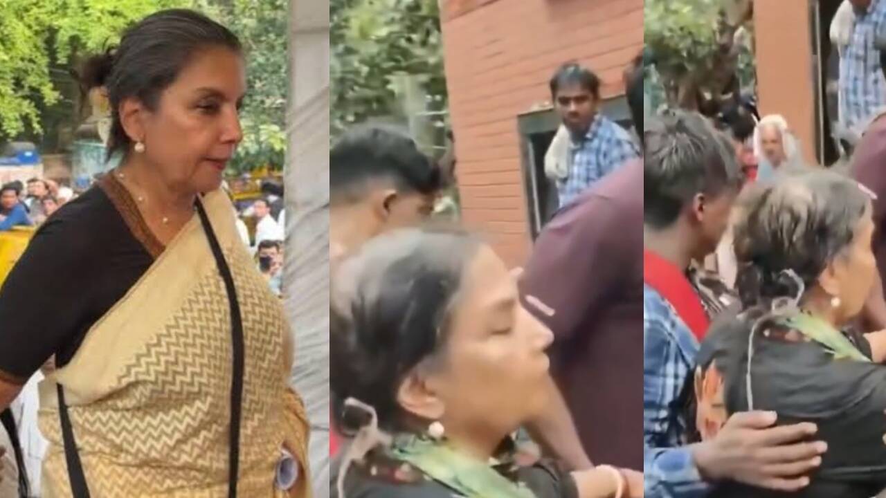 Shabana Azmi falls ill, suffers dizziness during protests at jantar Mantar, viral video shows her being safely escorted to the security cabin - WATCH | Hindi Movie News