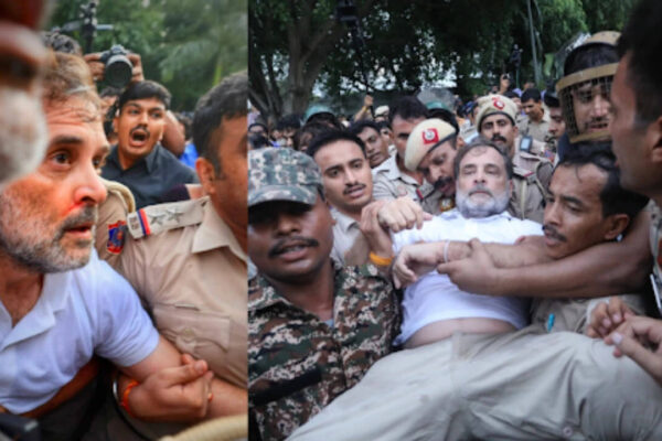 Rahul Gandhi Protest: Watch: Rahul Gandhi dragged away, forcibly removed from protest site; pics show nosebleed | India News