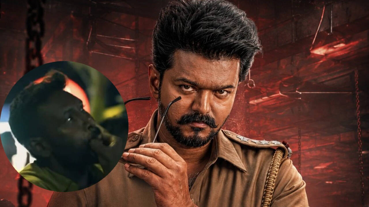 Cm Vijay: 'Jana Nayagan' promotions go airborne as CM Vijay's film unveils stunning flying LED display ahead of July 23 release - Watch | Tamil Movie News