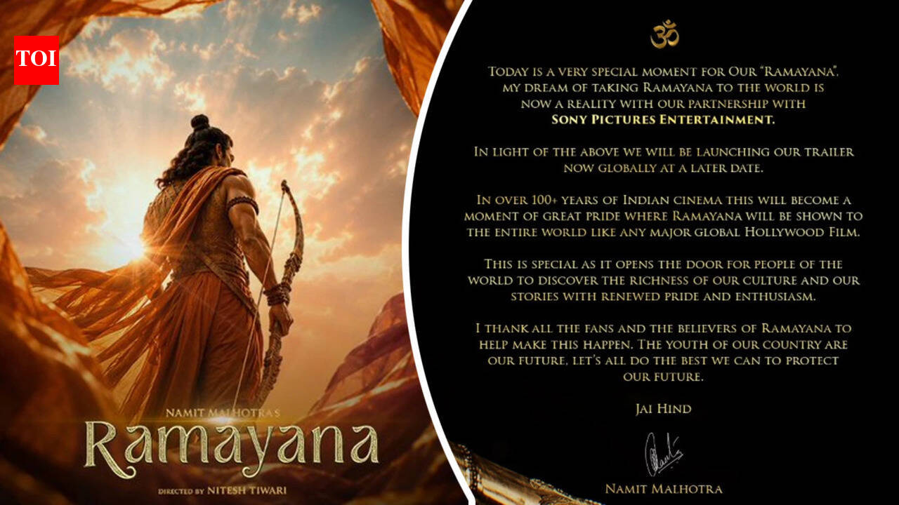 'Ramayana' trailer POSTPONED due to students' protest? Namit Malhotra announces 'We will be launching our trailer globally at a later date' ahead of Comic-Con debut |
