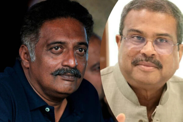 Prakash Raj: 'Congratulations, My Dear Cockroaches': Prakash Raj reacts to Dharmendra Pradhan's resignation | Tamil Movie News