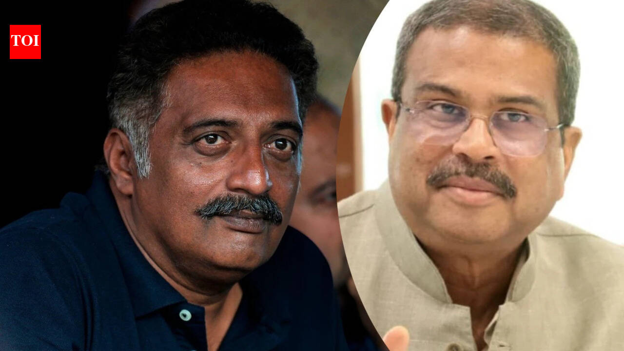 Prakash Raj: 'Congratulations, My Dear Cockroaches': Prakash Raj reacts to Dharmendra Pradhan's resignation | Tamil Movie News