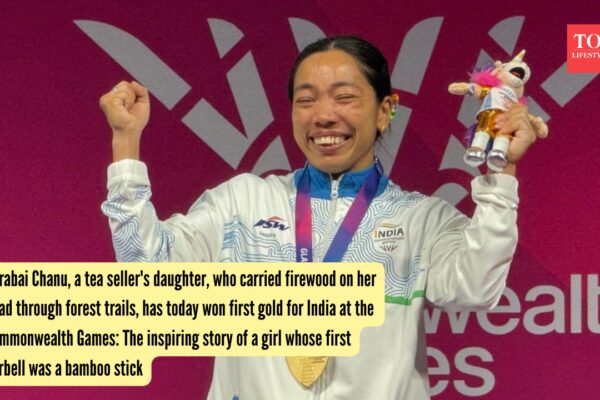 Mirabai Chanu, a tea seller's daughter, who carried firewood on her head through forest trails, has today won first gold for India at the Commonwealth Games: The inspiring story of a girl whose first barbell was a bamboo stick