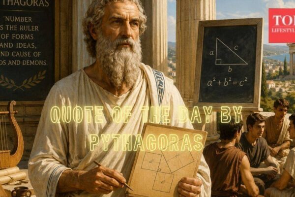 Quote of the Day by Pythagoras, "Do not go to bed until you have gone over the day three times in your mind. What wrong...."