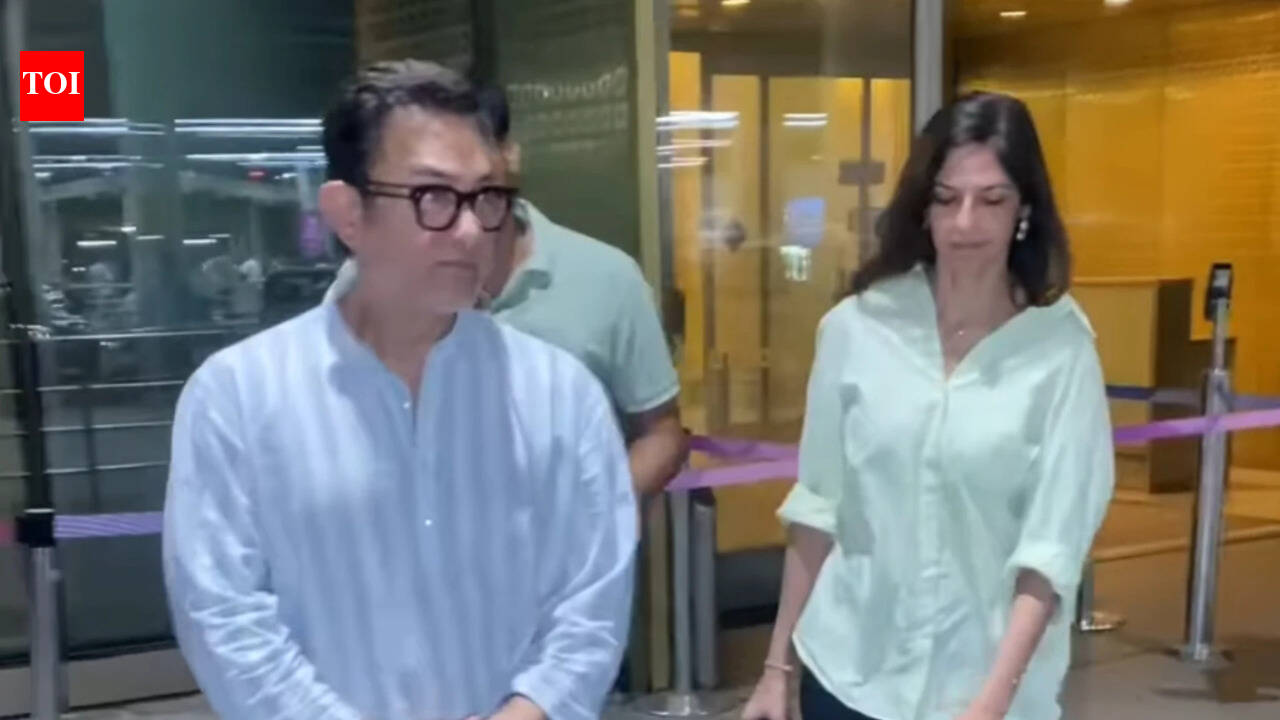 Aamir Khan returns to Mumbai with wife Gauri Spratt; stepson left puzzled by paparazzi rush - Video |