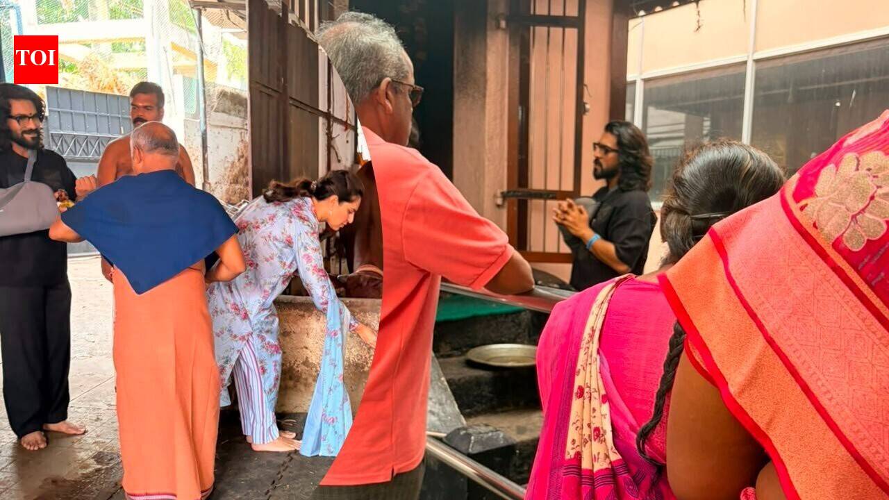 Ram Charan visits Coimbatore Ayyappa temple after successful wrist surgery; see pic here |
