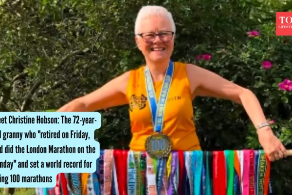 Meet Christine Hobson: The 72-year-old granny who "retired on Friday, and I did the London Marathon on the Sunday" and set a world record for doing 100 marathons |