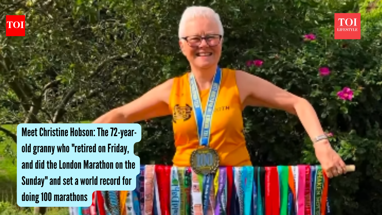 Meet Christine Hobson: The 72-year-old granny who "retired on Friday, and I did the London Marathon on the Sunday" and set a world record for doing 100 marathons |
